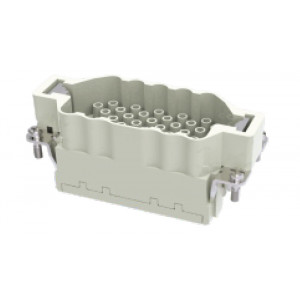 Вилочная контактная вставка DEEE-040-MC, Вилочная контактная вставка, обжимная фиксация, 40 полюсов + PE, типоразмер 16B, 500V, 16A, (обжимные контакты поставляются отдельно)