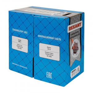 Кабель витая пара U/UTP, CAT 6, ZH нг(А)-HF, 4PR, 23AWG, INDOOR, SOLID, оранжевый, 305 м, внутренний огнестойкий без экрана, CAT6e, одножильный, 4x2x0,57мм 23AWG, бухта 305м