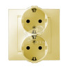Розетка 2-м СП 5 16А IP20 250В с заземл. винт. клеммы сл. кость 1590459-031