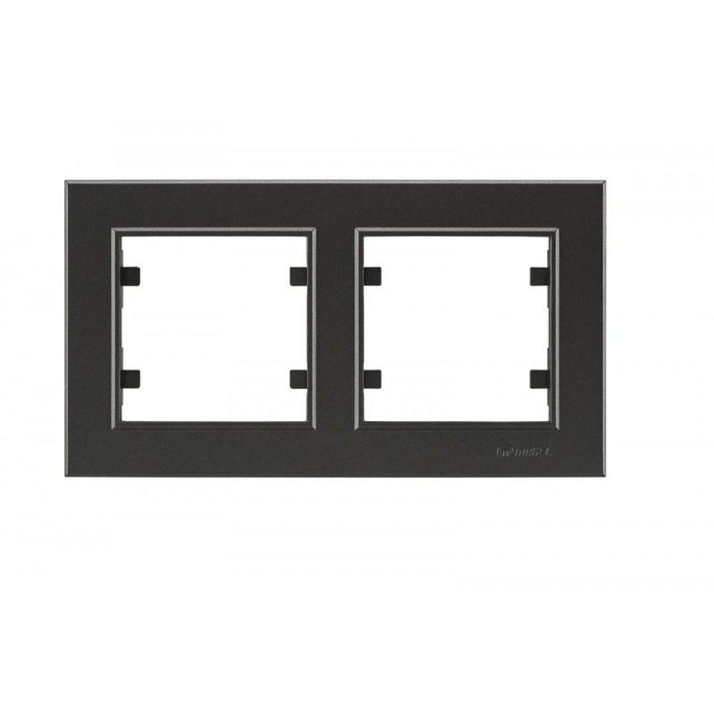 Изображение товара Рамка 2-м Karea горизонтальная дым металлик 56050702 от Makel