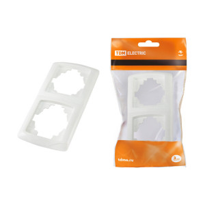 Рамка 2-х постовая вертикальная белая "Онега" SQ1805-0027