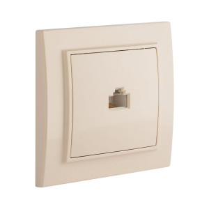 Розетка RJ-45 1-мест. СП бежевый Минск EKF