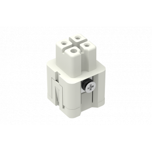 Розеточная контактная вставка SA-003-FS, Розеточная контактная вставка, пружинная фиксация, 3 полюса + PE, типоразмер 3A, 400V, 10A, сечение обслуживаемых проводников 0,14-2,5 мм кв, тип покрытия контактов: серебро