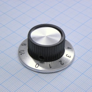 Ручка KN-139A(0-10) d=6.4, Ручка управления, на вал 6.4 мм