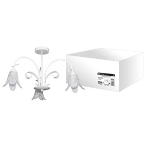 Люстра НCБ-12-04-3х40 «Адель» белый 3х40Вт E14 нМ SQ0370-0017