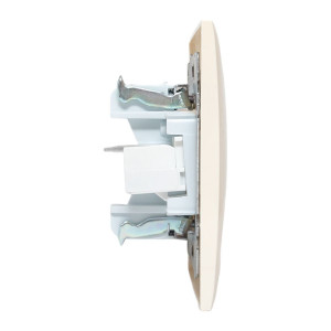 Валенсия розетка компьютерная RJ-45 2-местная кремовая EKF PROxima