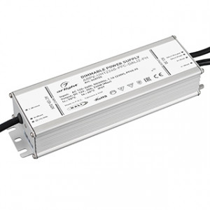 Блок питания ARPV-UH12240-PFC-DALI2-PH (12V, 20A, 240W) 040755, Диммируемый источник напряжения по протоколу DALI2.0 с гальванической развязкой для светодиодных изделий. Входное напряжение 120-240 VAC. Выходные параметры: 12 В, 20 А, 240 Вт. Встроенный PFC >0.95. Герметичный алюминиевый корпус IP 67.
