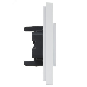 FORTE&PIANO Розетка 2-местная без заземления с защитными шторками безвинтовое крепление 10А FP225 белый IEK FP-R23-10-1-K01