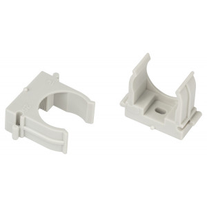 Крепеж клипса для труб CLIP-25-G-MP прямой монтаж d 25мм серый 50шт Б0062105