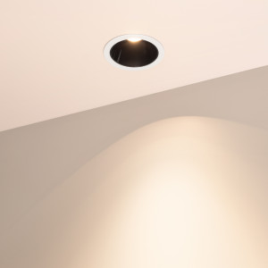 Светильник MS-ATLAS-BUILT-R72-20W Warm3000 (BK-BK, 30 deg, 230V) 035466, Встраиваемый светильник даунлайт. Мощность 20 Вт, св. поток 1640 лм, 82 лм/Вт, теплый 3000 K, CRI>90, UGR<16, угол 30°, напряжение питания 230 В. Черный круглый корпус из алюминия, степень защиты IP20. Размер: диаметр 72 мм, высота 79 мм. Монтаж встраивае