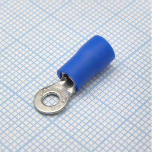 RV2-3.2 Blue, наконечник кабельный кольцевой с изоляцией d=3.2мм, сеч. пров.1.5-2.5мм2