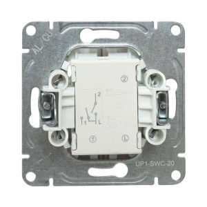 Механизм выключателя, двухклавишный, шампань Эпика EKF UP1-SWC-20