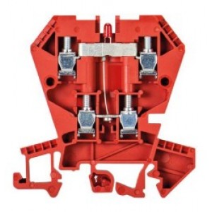 Этажная клемма WK 4 E/U LED red, Этажная функциональная клемма, 2 этажа, тип фиксации провода: винтовой, номинальное сечение: 4 мм кв., ширина: 6 мм, цвет: красный, тип монтажа: DIN35