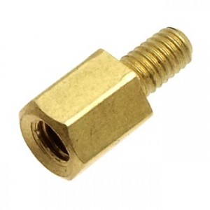 PCHSN- 6, Стойка латунная, без покрытия шестигранная М3 отверстие-винт, L= 6мм