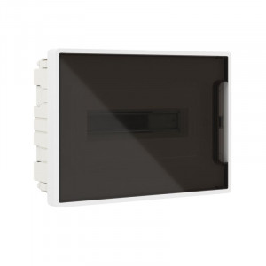 Щиток 12 мод встраиваемый FRAME ЩРв-П-12, белый, с тонированной дверцей, с 2  шинами PEN на 6 и 8 отв. F12B1WD DKC F12B1WD