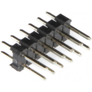 KLS1-207-2-12-S, Соединитель штыревой, вилка на плату двухрядная прямая 12pin(2x6), шаг 2.54мм