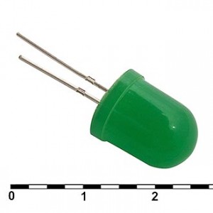 10 MM GREEN 30 MCD   20, Светодиод 10мм/зеленый/570нм/30мкд/20°