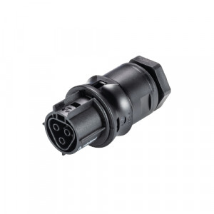 Розеточный разъем в панель EX RST20I3SXB1 M00 SW, Взрывозащищенный розеточный разъем в панель, М20, IP68(69k), 3 полюса, винтовая фиксация провода, номинальные характеристики: 250/400V, 20A, цвет: черный, серия RST Ex