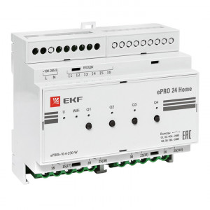 Контроллер ePRO24 удаленного управления 6вх4вых 230В WiFi Home(кр.1шт) [ePRO-h-10-4-230-W]
