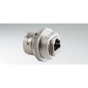 17-150004, Модульные соединители / соединители Ethernet RJ45-IP67 Cat.5e Inline Cup Plas SHL
