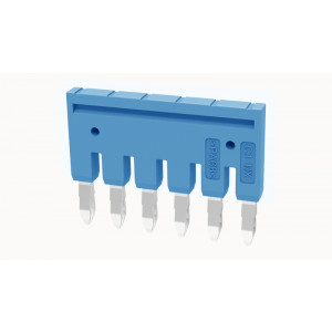 Соединительная перемычка DFB6-5.2-12-00Z(H), Соединительная перемычка, 6 полюсов, изолированная, вилочная, для клемм: DS2.5, цвет: синий