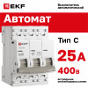 Выключатель автоматический 3п C 25А 6кА ВА 47-63N PROxima M636325C