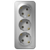 Розетка 3-м ОП Blanca 16А IP20 250В с заземл. без защ. шторок с изолир. пластиной алюм. SE BLNRA010313