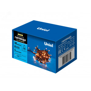 Гирлянда с контроллером 5м 50 миниламп накаливания Теплый Провод зеленый UDL-S0500-050/DGA WARM WHITE IP20 MINI UL-00007189