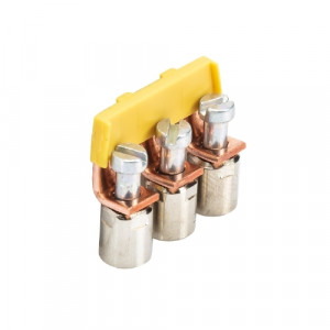 Соединительная перемычка IVB WK 6 - 3, Соединительная перемычка, 3 полюса, изолированная, винтовая, для клемм: WK 6/U цвет: желтый