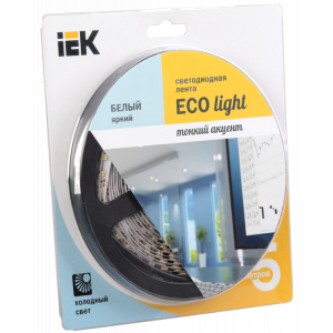 Лента LED 5м блистер LSR-3528W120-9.6-IP20-12V IEK-eco (кр.5шт) [LSR1-2-120-20-1-05]