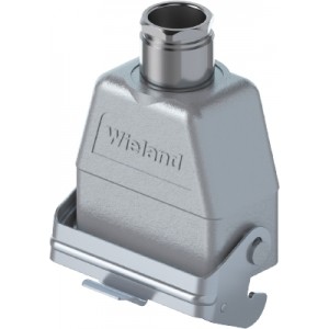 Крышка разъема 76.374.2535.0, Крышка разъема на кабель, типоразмер 16A, с уплотнителем, 1 кабельный ввод M25x1,5, IP54, с верхним расположением, с одной защелкой, материал корпуса: алюминиевый сплав