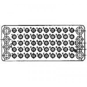 205058-2, Разъемы стоек и панелей 50 POS BLOCK 50 POS PLUG HSG