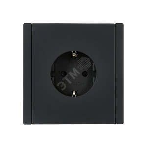 Розетка СП FORTE&PIANO FP115 16А с заземл. защ. шторки винт. крепл. черн. IEK FP-R14-16-K02