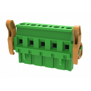 Розеточный разъем на кабель MC-RE7.62V02C-I-0001, Розеточный разъем, угловой, на кабель, шаг: 7.62 мм, 2 полюса, фиксация провода винтовая, исполнение: с поворотной защелкой, 630V, 18A, цвет: зеленый