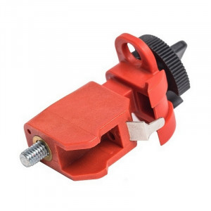 gwrD03, Блокиратор полюсных автоматов TBLO, нейлон и сталь, цвет – красный, 1 шт/упак