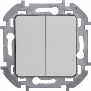 Выключатель 2-кл. Inspiria 10А IP20 250В 10AX механизм алюм. Leg 673622
