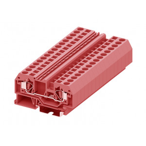 Проходная клемма 206923, Проходная клемма, тип фиксации провода: пружинный, номинальное сечение: 6 мм кв., 41A, 800V, ширина: 8 мм, цвет: красный, тип монтажа: DIN35