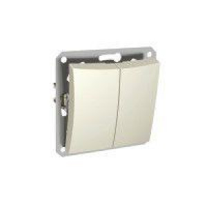 ДУЭТ 2-клавишный ВЫКЛЮЧАТЕЛЬ, сх.5, 10АХ, механизм, БЕЖЕВЫЙ C3(2) WDE000251