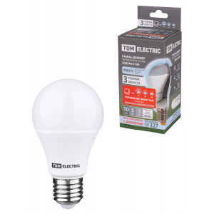 Лампа светодиодная А60 - 10 Вт-230 В -4000 К–E27 "Лампа-ДИММЕР" SQ0340-0196