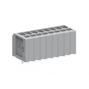 Клемма на плату 239310, Клемма, вертикальный подвод кабеля, на плату, шаг: 3.5 мм, 10 полюсов, фиксация провода пружинная, исполнение: стандартное, 160V, 17,5A, цвет: серый