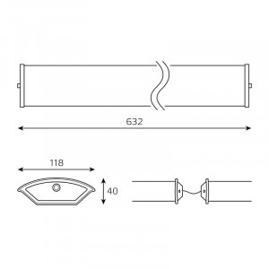 Светильник GAUSS ДПО 11-2*10-001 ЛАЙТ 632*118*40мм IP40 для светодиодных ламп 2*600мм, 1/4 909427260