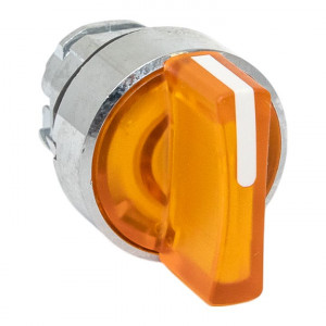 Исполнительный механизм переключателя ХB4 желтый на 3 положения возвратный без фиксации, с подсветкой с короткой ручко IP65 EKF XB4BD3L-Y-65