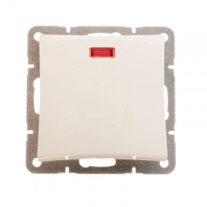 ДУЭТ 1-клавишный ВЫКЛЮЧАТЕЛЬ с подсветкой, сх.1а, 10АХ, механизм, БЕЖЕВЫЙ C3(2) WDE000213