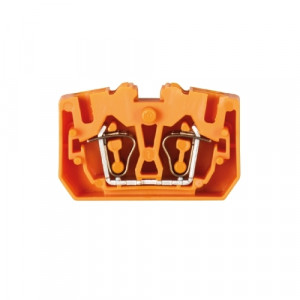 Проходная клемма (MINI) WKF2,5/MD OR, Проходная клемма, MINI, верхний подвод кабеля, 4 точки подключения, тип фиксации провода: пружинный, номинальное сечение: 2,5 мм кв., 24A, 800V, ширина: 10 мм, цвет: оранжевый, тип монтажа: нет