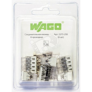Клемма 8-проводная компактная(6шт) 2273-208-6