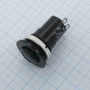 К-3-1   20мм (пластик), 1 замыкание, 1 размыкание, черная кнопка