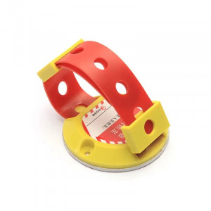 gwrD25, Блокиратор рубильника, ABS-пластик, диаметр – 8-16 мм, цвет – желто-красный, 1 шт/упак