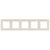 Рамка для розеток и выключателей Серия 12 12-5105-02 на 5 постов, Сатин, слоновая кость Б0052540