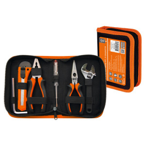 Слесарный набор №1, 6 предметов, тканевый чехол, "Гранит" SQ1014-0201