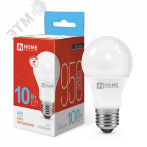 Лампа светодиодная LED-A60-VC 10Вт грушевидная 6500К холод. бел. E27 950лм 230В 4690612020228